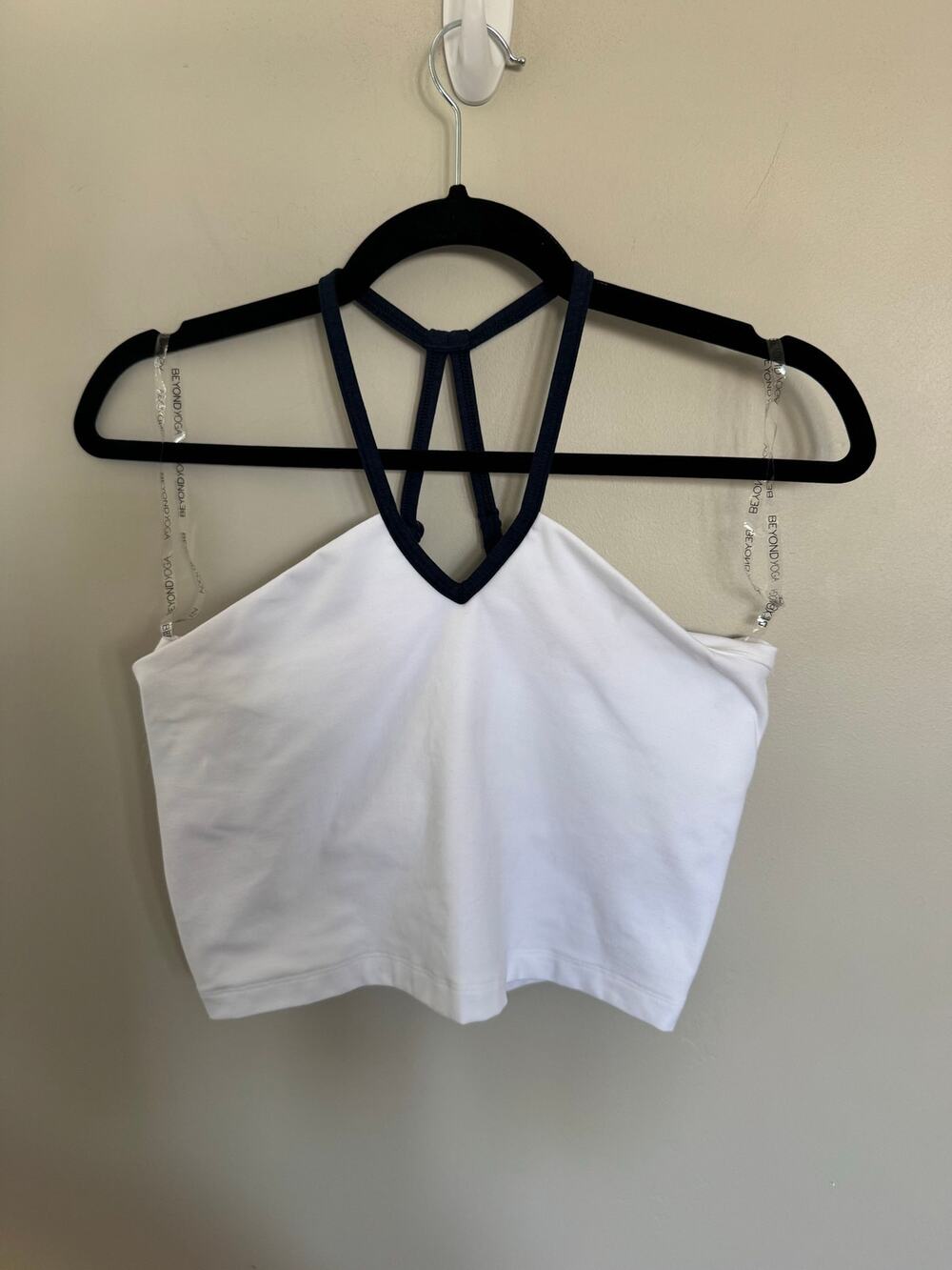 NWOT Beyond Yoga Make it Strappy Spacedye Crop
Tank in Cloud White SZ M